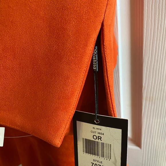 Moshita Couture 2pc Orange skirt set - Picture 6 of 11